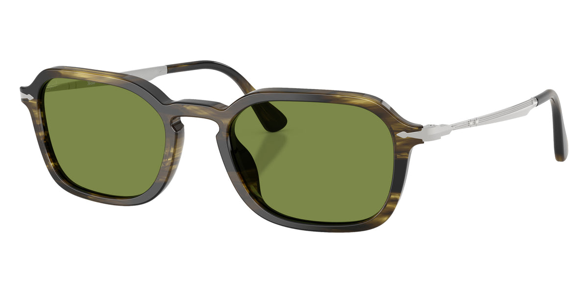 Persol® PO3381S Sunglasses PO3381S 12374E 54 - Striped Black And Olive Green