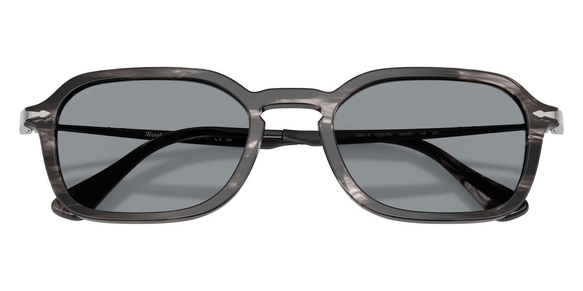 Persol® PO3381S Sunglasses PO3381S 1238R5 54 - Striped Black And Grey Blue