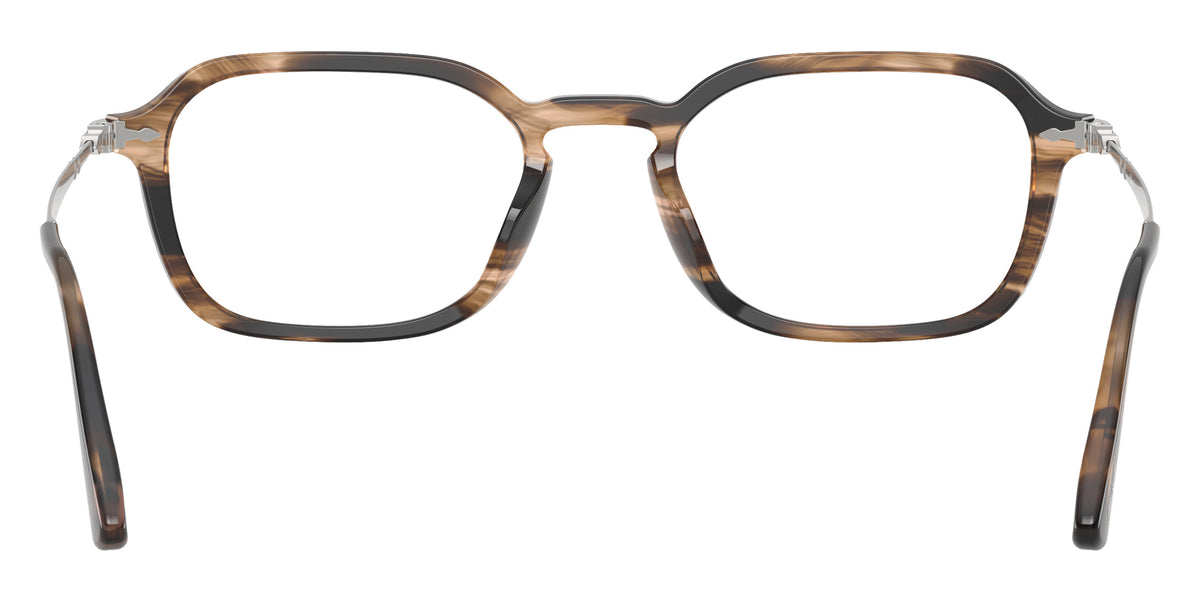Persol® PO3381V Eyeglasses PO3381V 1236 54 - Striped Black And Greish Brown