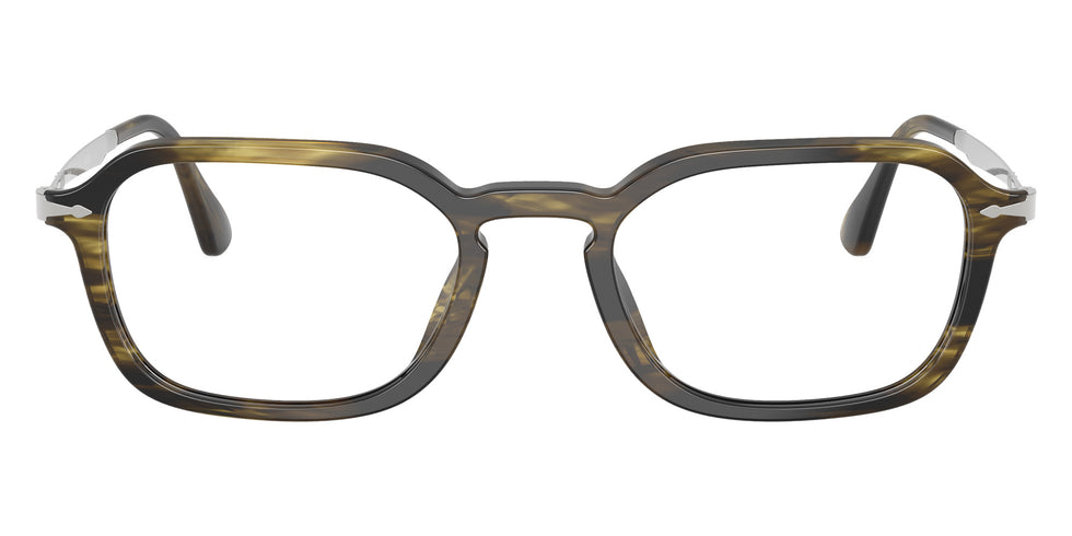 Persol® PO3381V Eyeglasses PO3381V 1237 54 - Striped Black And Olive Green