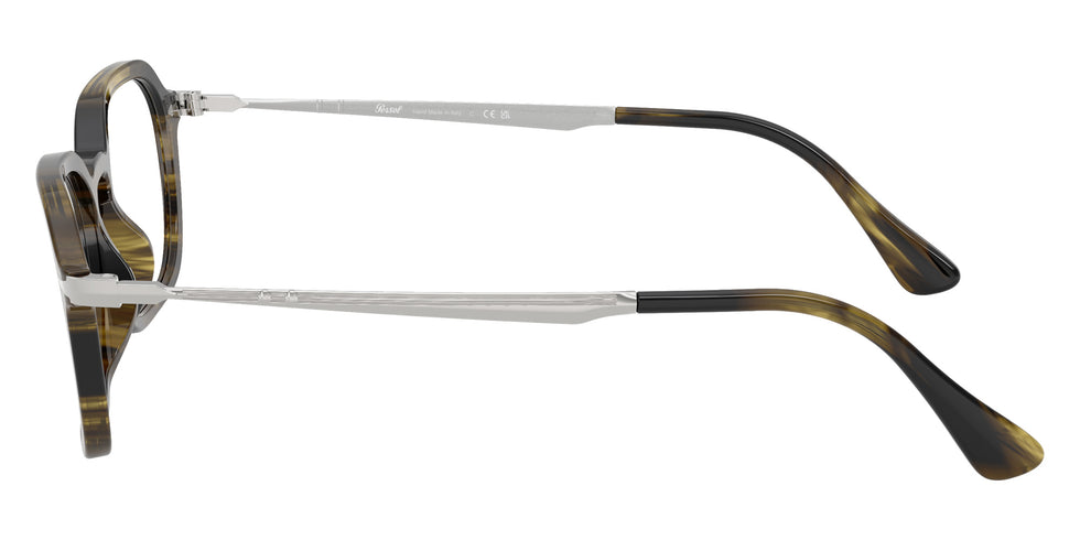 Persol® PO3381V Eyeglasses PO3381V 1237 54 - Striped Black And Olive Green