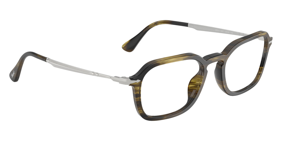 Persol® PO3381V Eyeglasses PO3381V 1237 54 - Striped Black And Olive Green