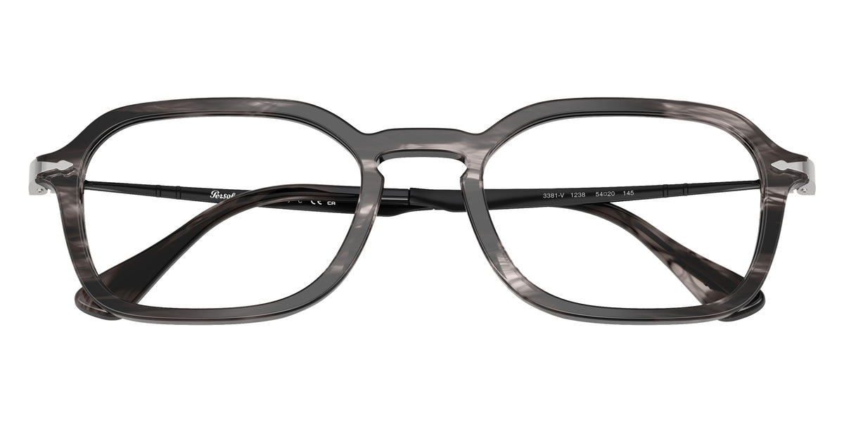 Persol® PO3381V Eyeglasses PO3381V 1238 54 - Striped Black And Grey