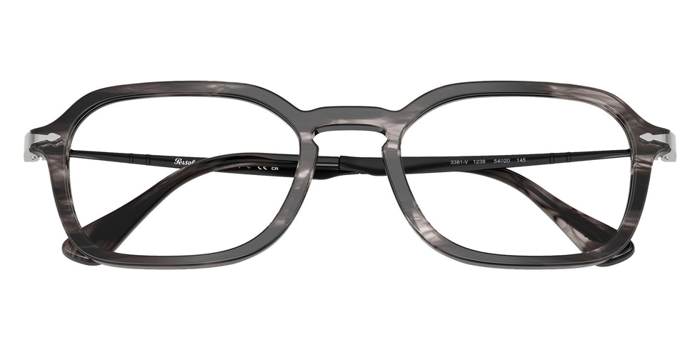 Persol® PO3381V Eyeglasses PO3381V 1238 54 - Striped Black And Grey