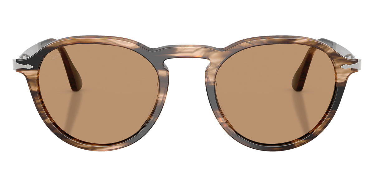 Persol® PO3383S Sunglasses PO3383S 123653 54 - Striped Black And Greish Brown