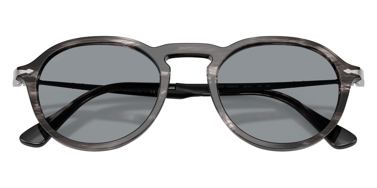 Persol® PO3383S Sunglasses PO3383S 1238R5 54 - Striped Black And Grey Blue