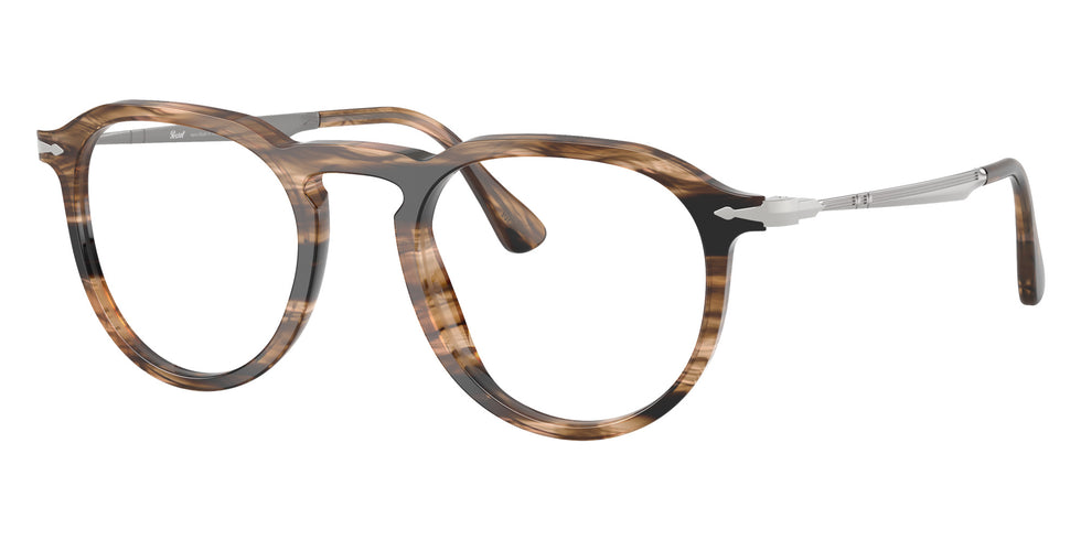 Persol® PO3387V Eyeglasses PO3387V 1236 51 - Pier Striped Black And Greish