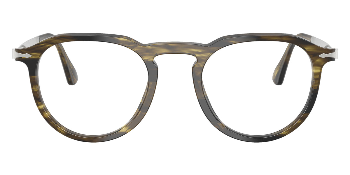 Persol® PO3387V Eyeglasses PO3387V 1237 51 - Pier Striped Black And Olive G
