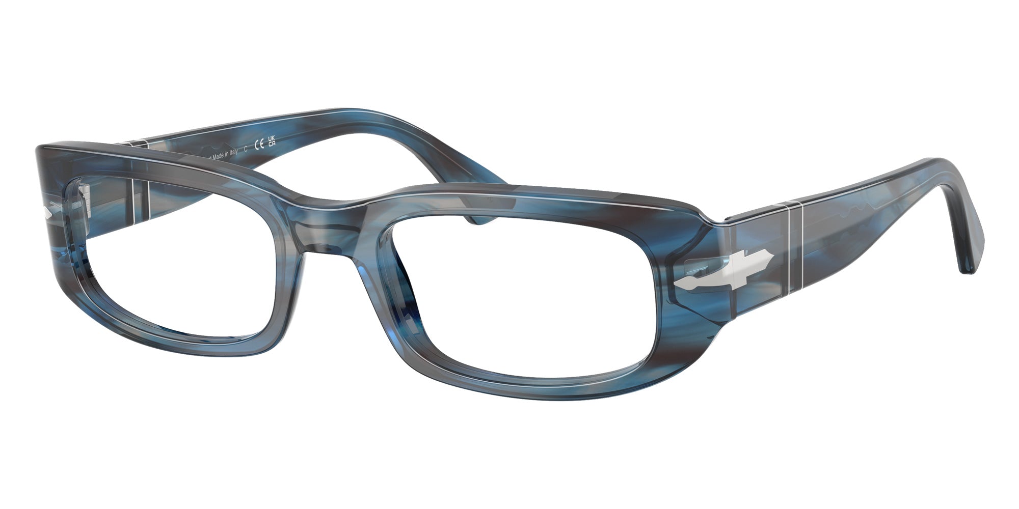 Persol® PO3388V Eyeglasses PO3388V 1234 51 - Striped Blue And Grey