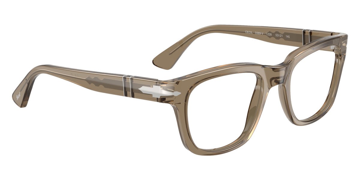 Persol® PO3389V Eyeglasses PO3389V 1228 53 - Cecil Transparent Brown Heart