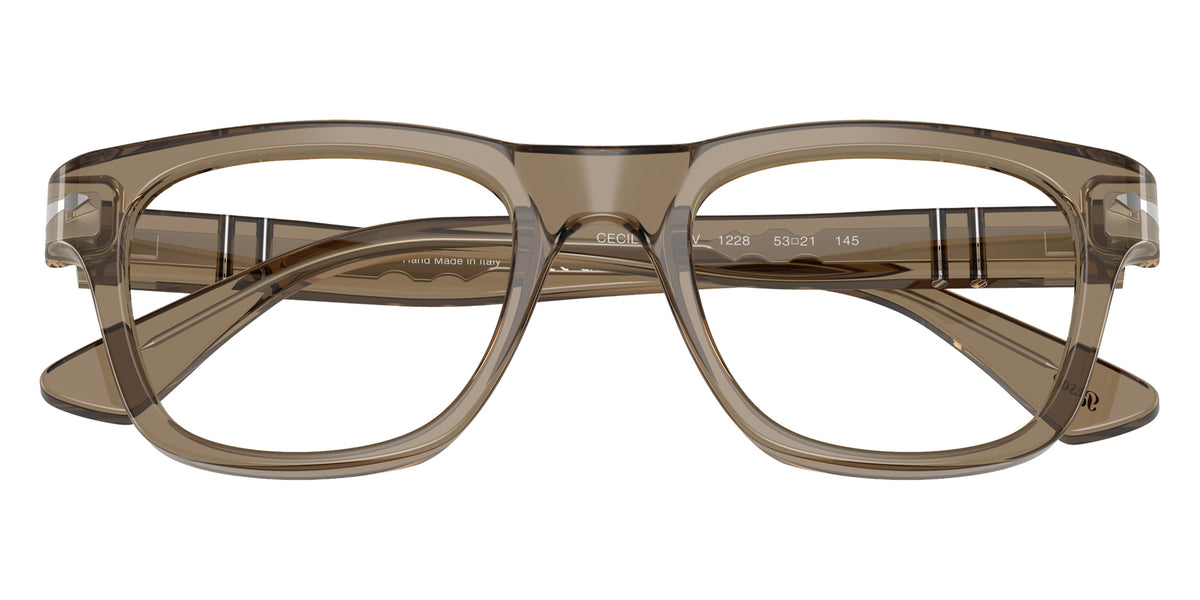 Persol® PO3389V Eyeglasses PO3389V 1228 53 - Cecil Transparent Brown Heart