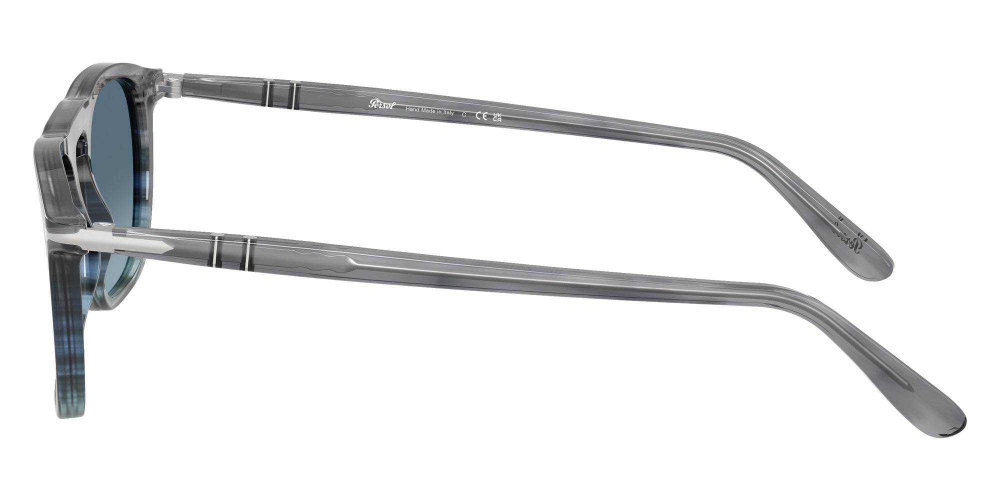 Persol® PO3391S Sunglasses PO3391S 1205Q8 55 - Gae Grey Striped Blue Azure Gr