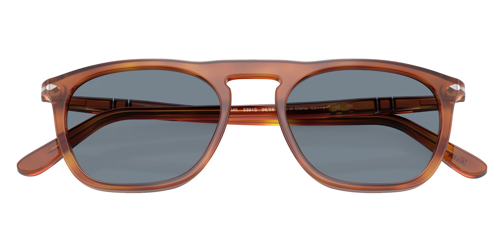 Persol® PO3391S Sunglasses PO3391S 96/56 55 - Gae Terra Di Siena Light Blue