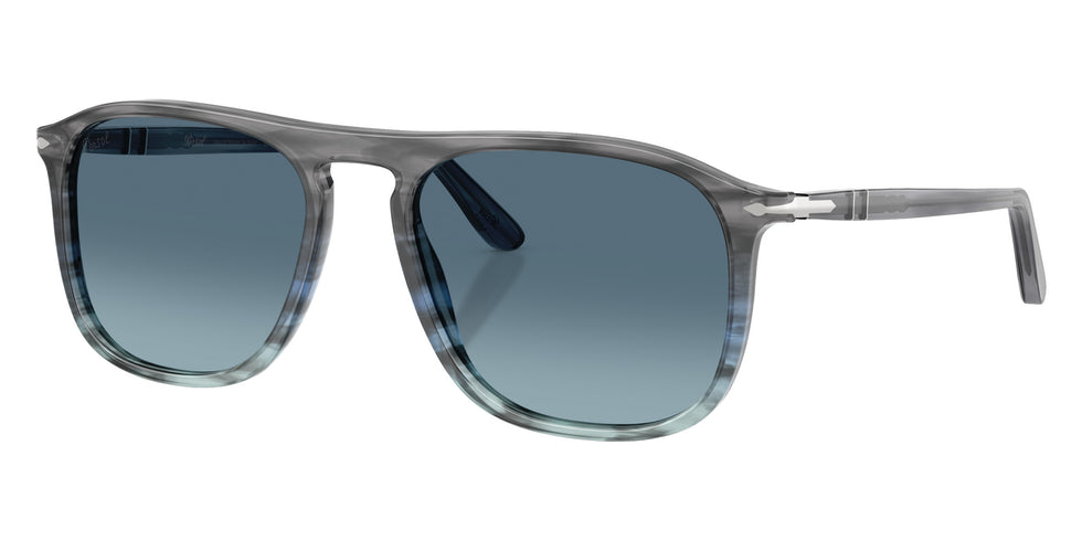 Persol® PO3392S Sunglasses PO3392S 1205Q8 57 - Grey Striped Blue Azure Gradie