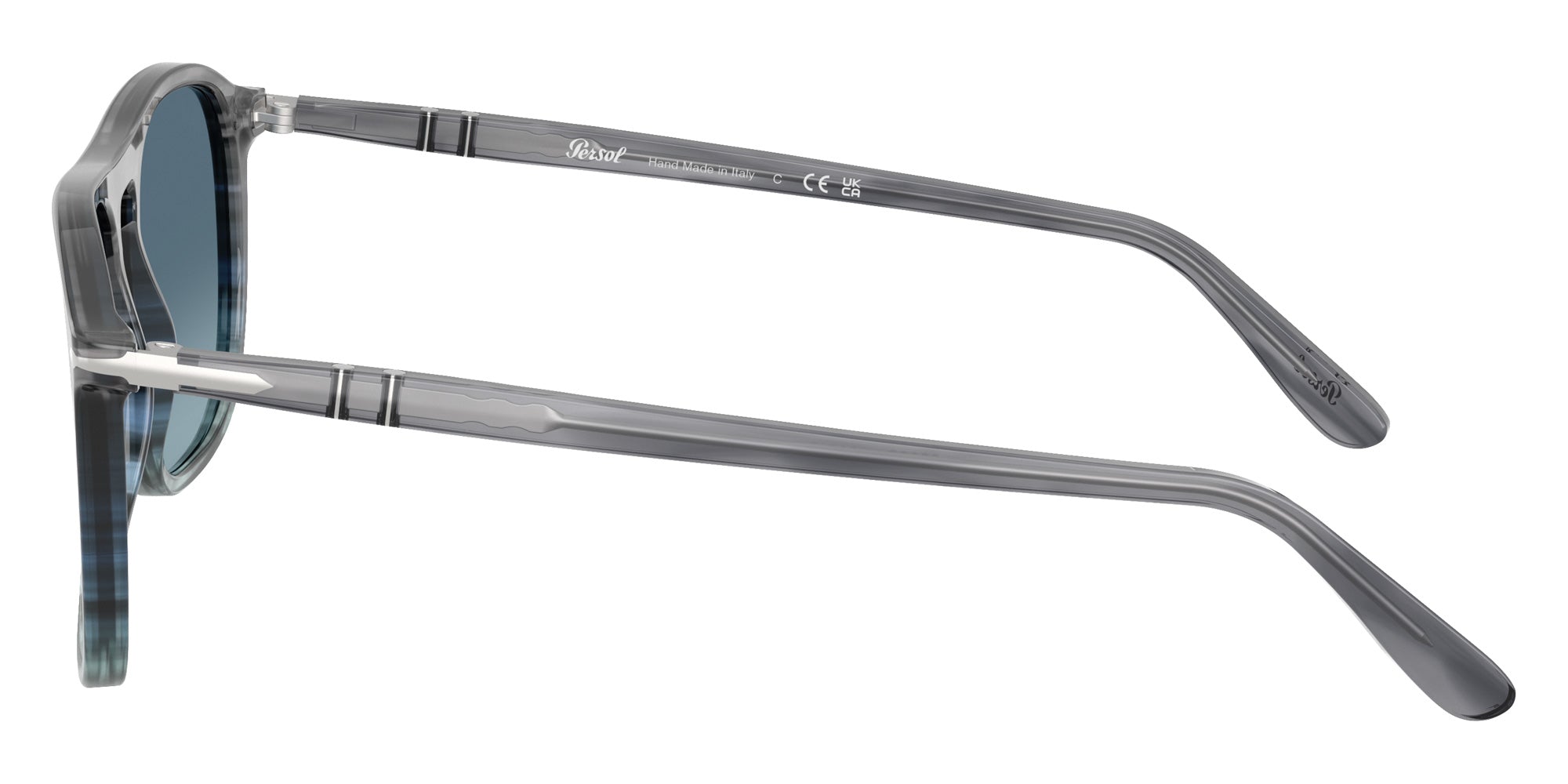 Persol® PO3392S Sunglasses PO3392S 1205Q8 57 - Grey Striped Blue Azure Gradie