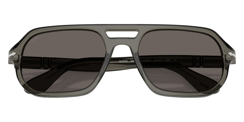 Persol® PO3393S Sunglasses PO3393S 1103B1 59 - Guido Transparent Grey Dark Gr