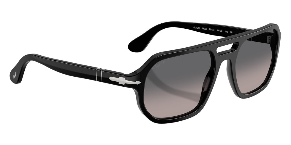 Persol® PO3393S Sunglasses PO3393S 95/M3 59 - Guido Black Gradient Grey Pola