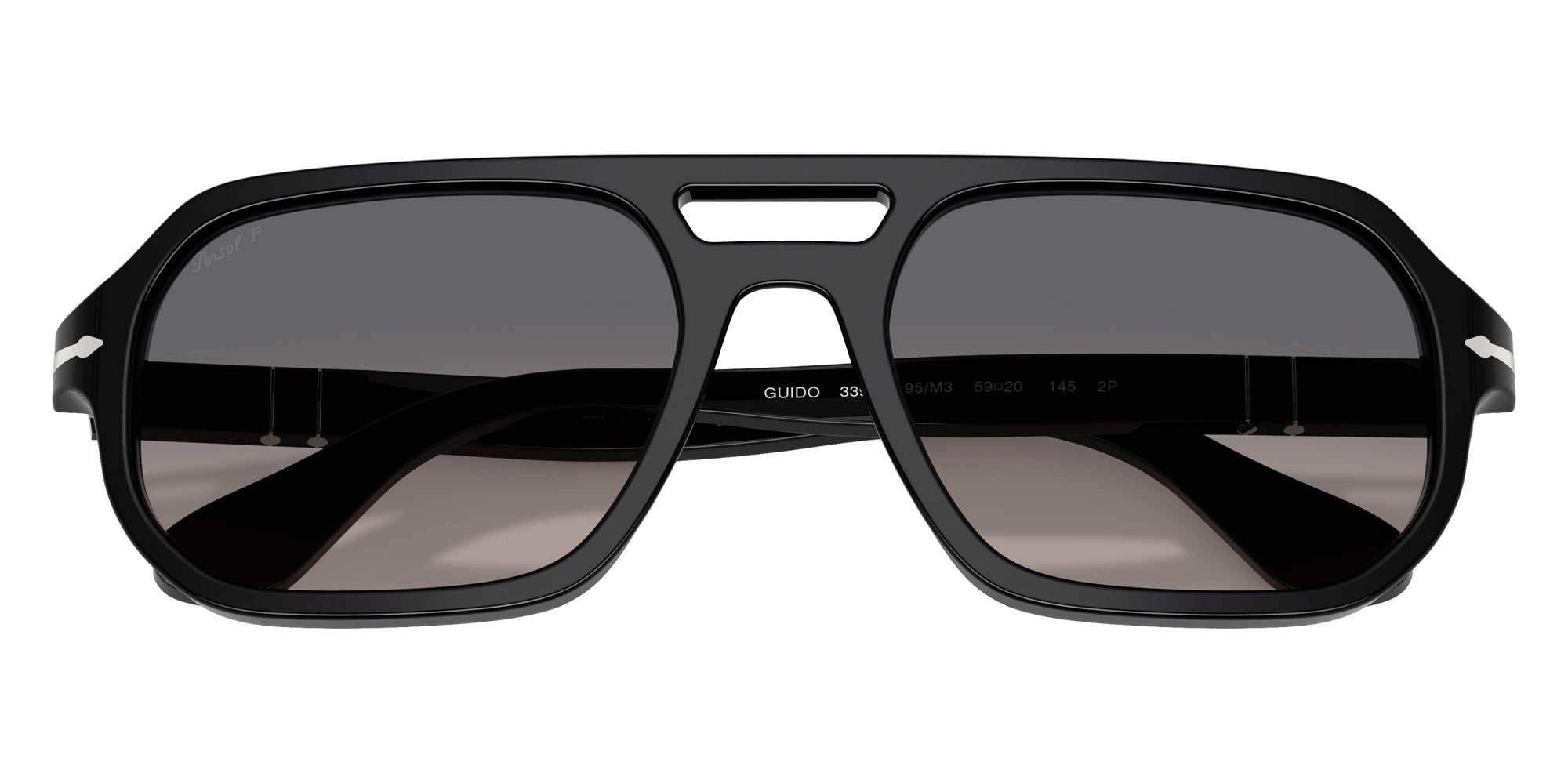 Persol® PO3393S Sunglasses PO3393S 95/M3 59 - Guido Black Gradient Grey Pola