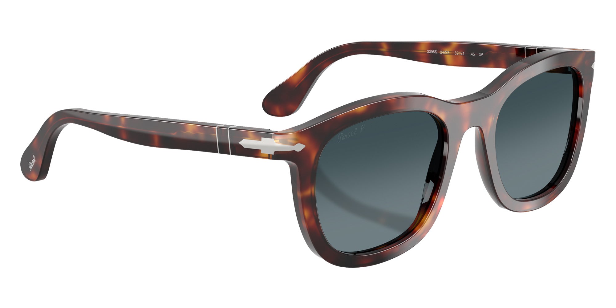 Persol® PO3395S Sunglasses PO3395S 24/S3 52 - Havana Light Blue Gradient Dar