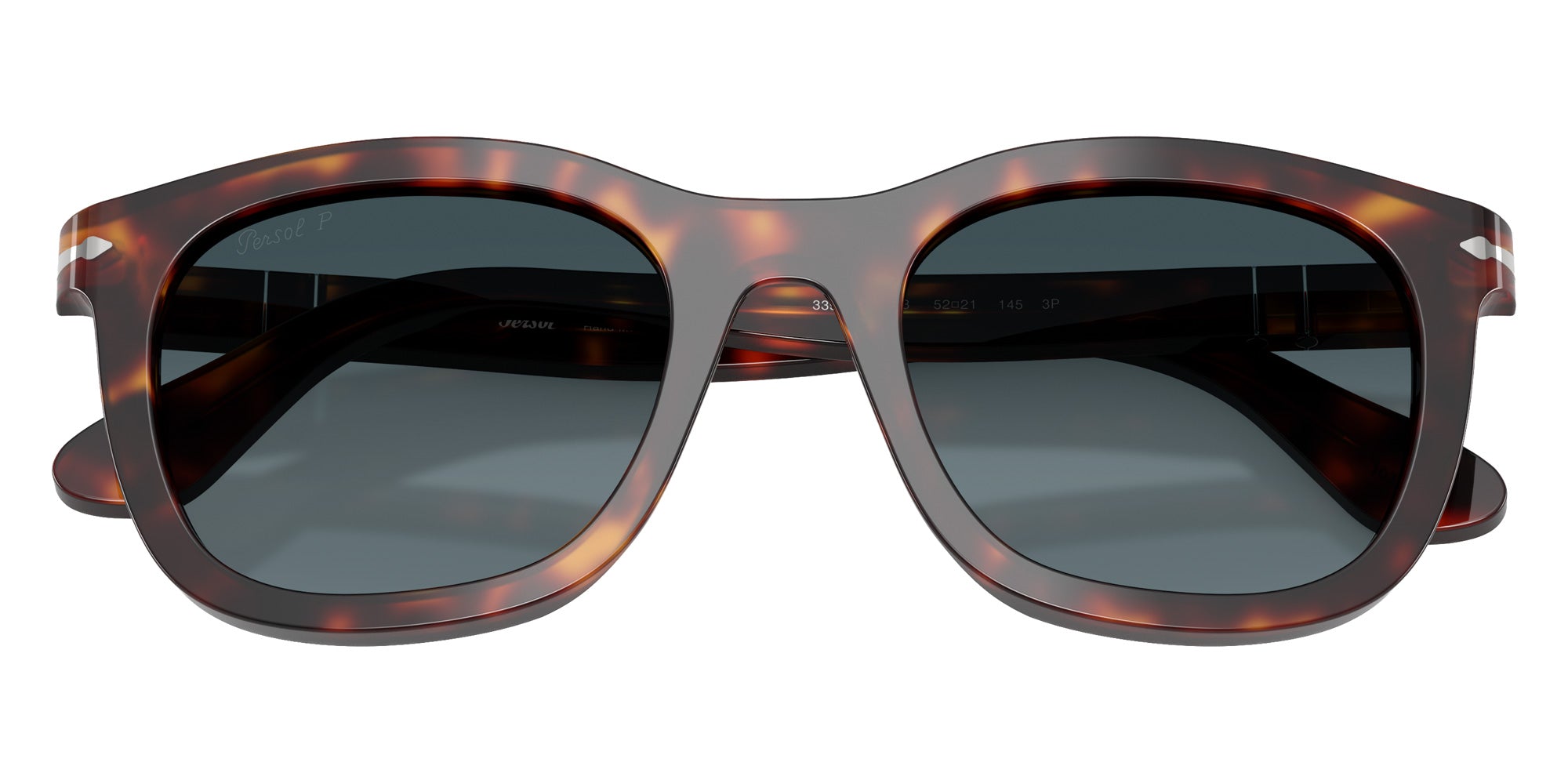 Persol® PO3395S Sunglasses PO3395S 24/S3 52 - Havana Light Blue Gradient Dar