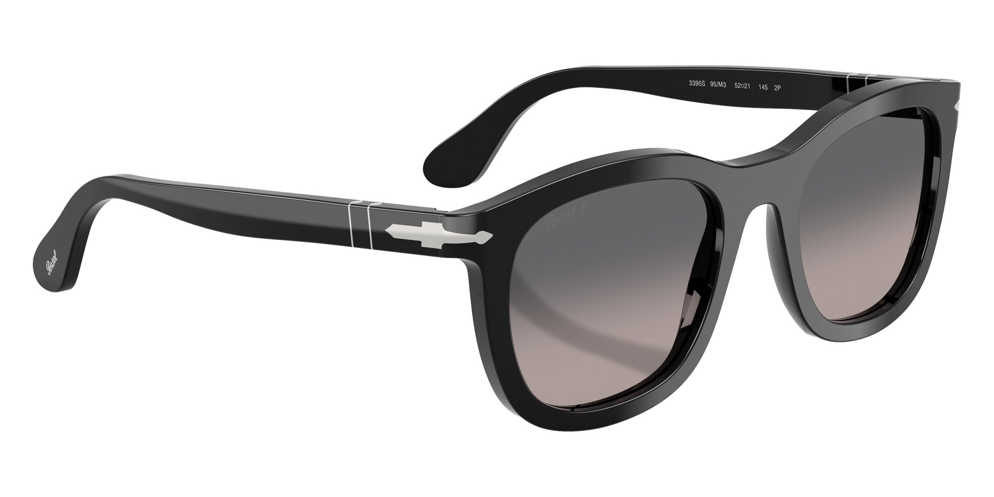 Persol® PO3395S Sunglasses PO3395S 95/M3 52 - Black Gradient Grey Polar
