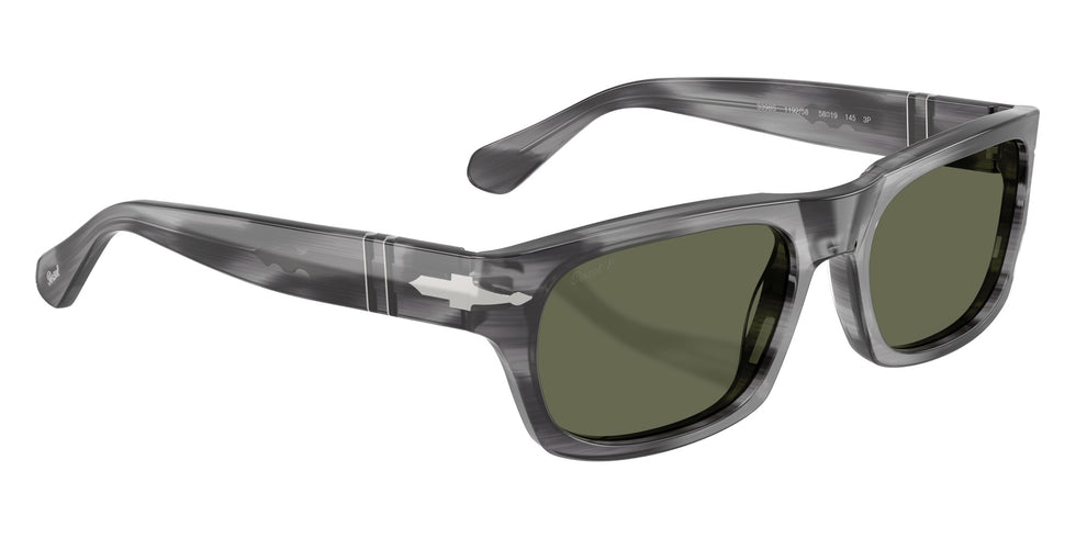 Persol® PO3398S Sunglasses PO3398S 119258 58 - Striped Grey Green Polar