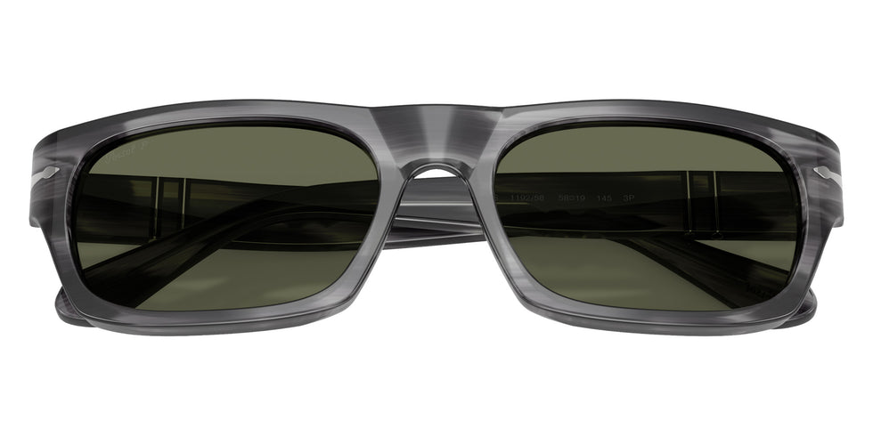 Persol® PO3398S Sunglasses PO3398S 119258 58 - Striped Grey Green Polar