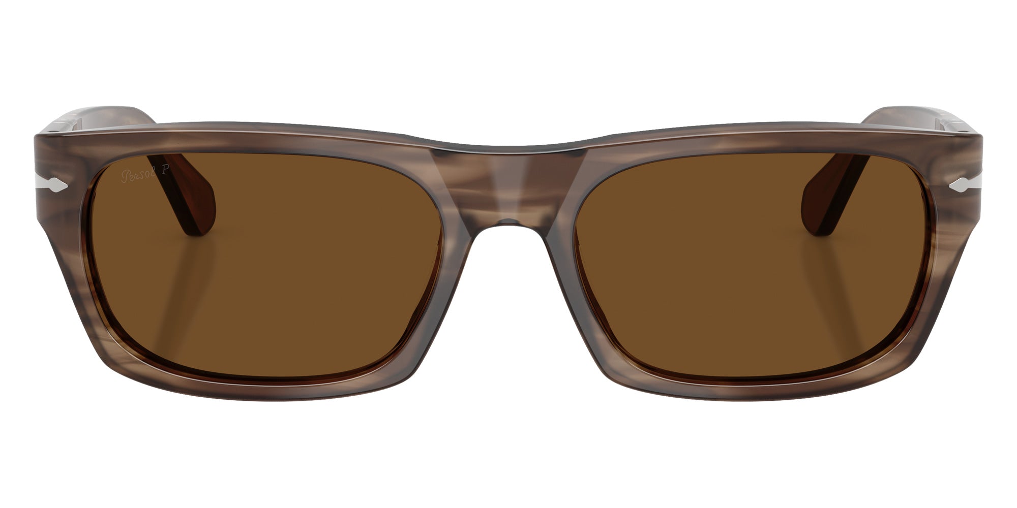 Persol® PO3398S Sunglasses PO3398S 120857 55 - Striped Brown Brown Polar