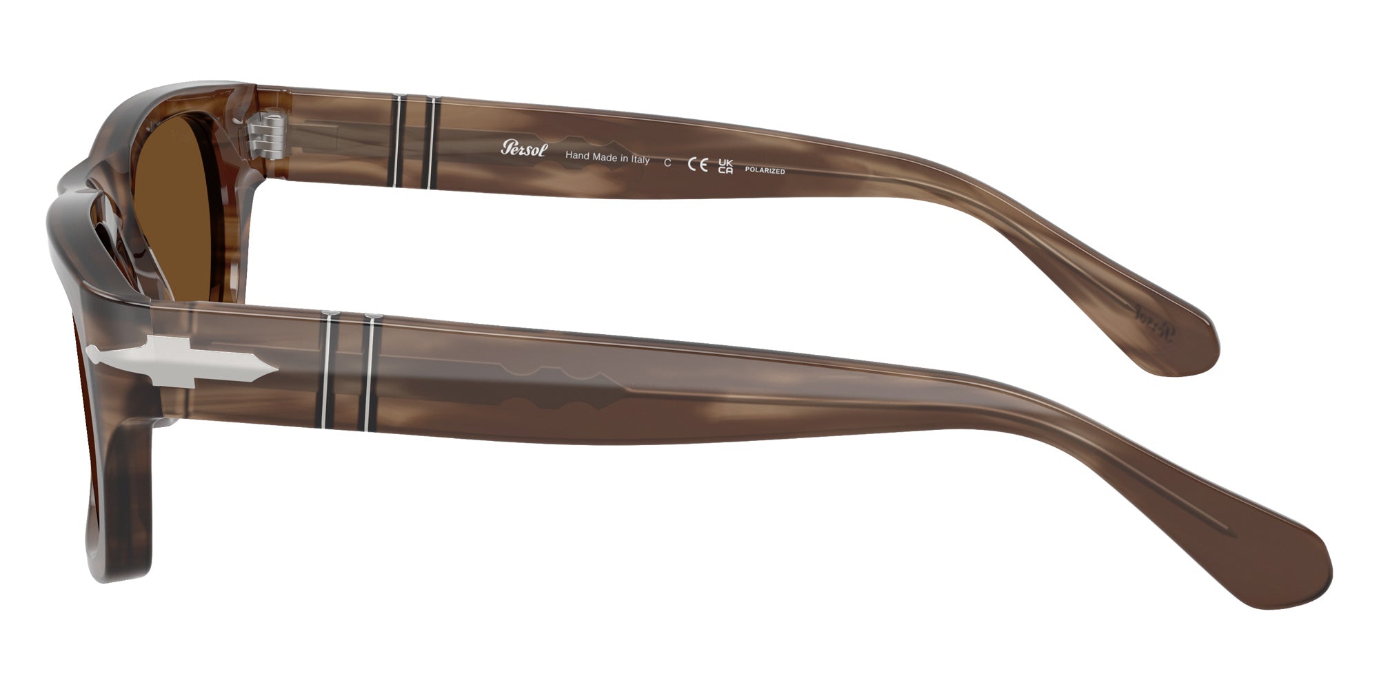 Persol® PO3398S Sunglasses PO3398S 120857 55 - Striped Brown Brown Polar