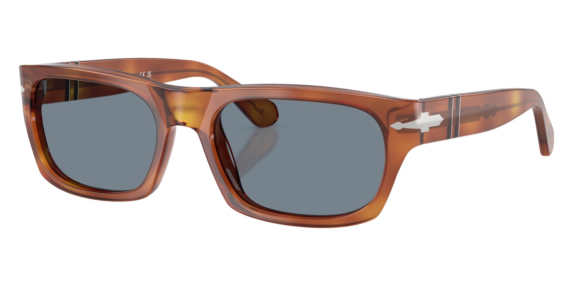 Persol® PO3398S Sunglasses PO3398S 96/56 58 - Terra Di Siena Light Blue