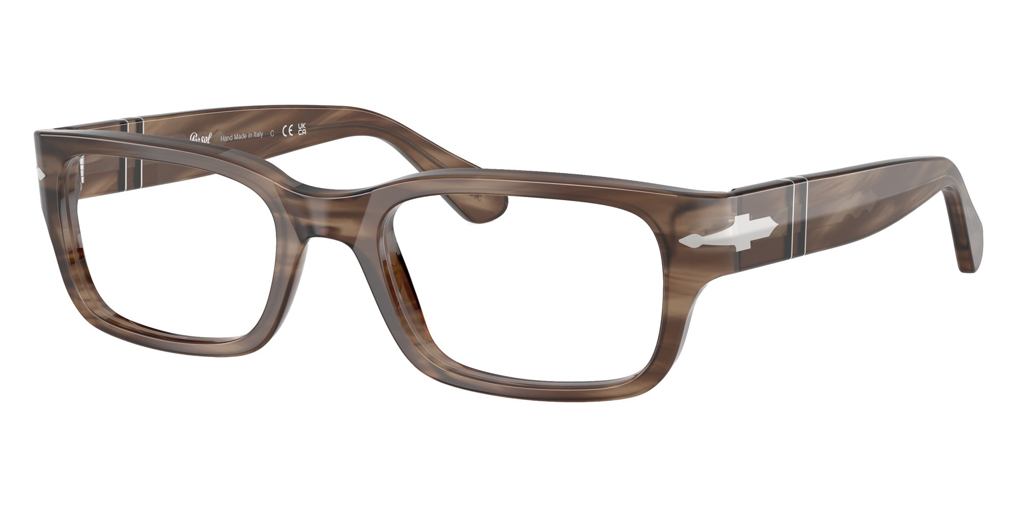Persol® PO3399V Eyeglasses PO3399V 1208 55 - Striped Brown