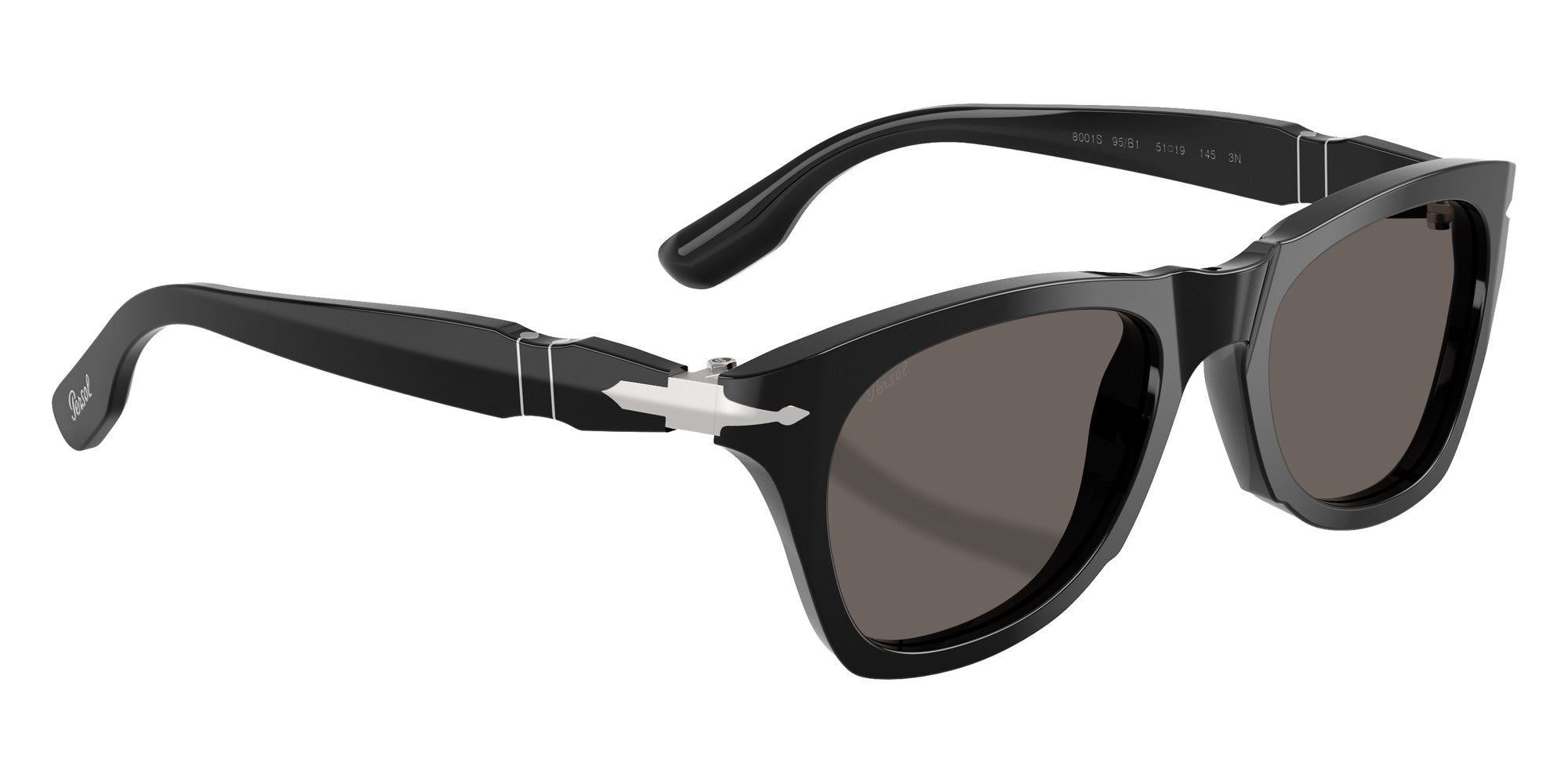 Persol® PO8001S Sunglasses PO8001S 95/B1 51 - Black Dark Gryey