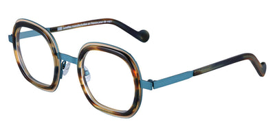 NaoNed® Polen NAO Polen 66EB 46 - 66EB Satin Sand Cercles Grooves And Green Tortoiseshell Inserts/Matte Pacific Green Eyeglasses