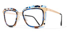 Blackfin® PORT ELIZABETH BLF PORT ELIZABETH 1093 50 - Gold/Blue Floral Acetate Eyeglasses