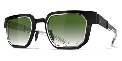 Blackfin® PROMETHEUS BLF Prometheus 1819 51 - Obsidian Black Gold Titanium Frame/Shiny Silver Details/Emerald Haze Radiant Lenses Sunglasses