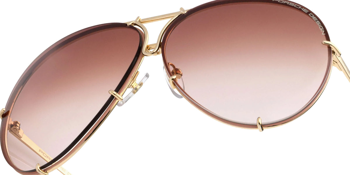 Porsche Design® Iconic Aviator #1 Ladies Capsule Sunglasses - Gold