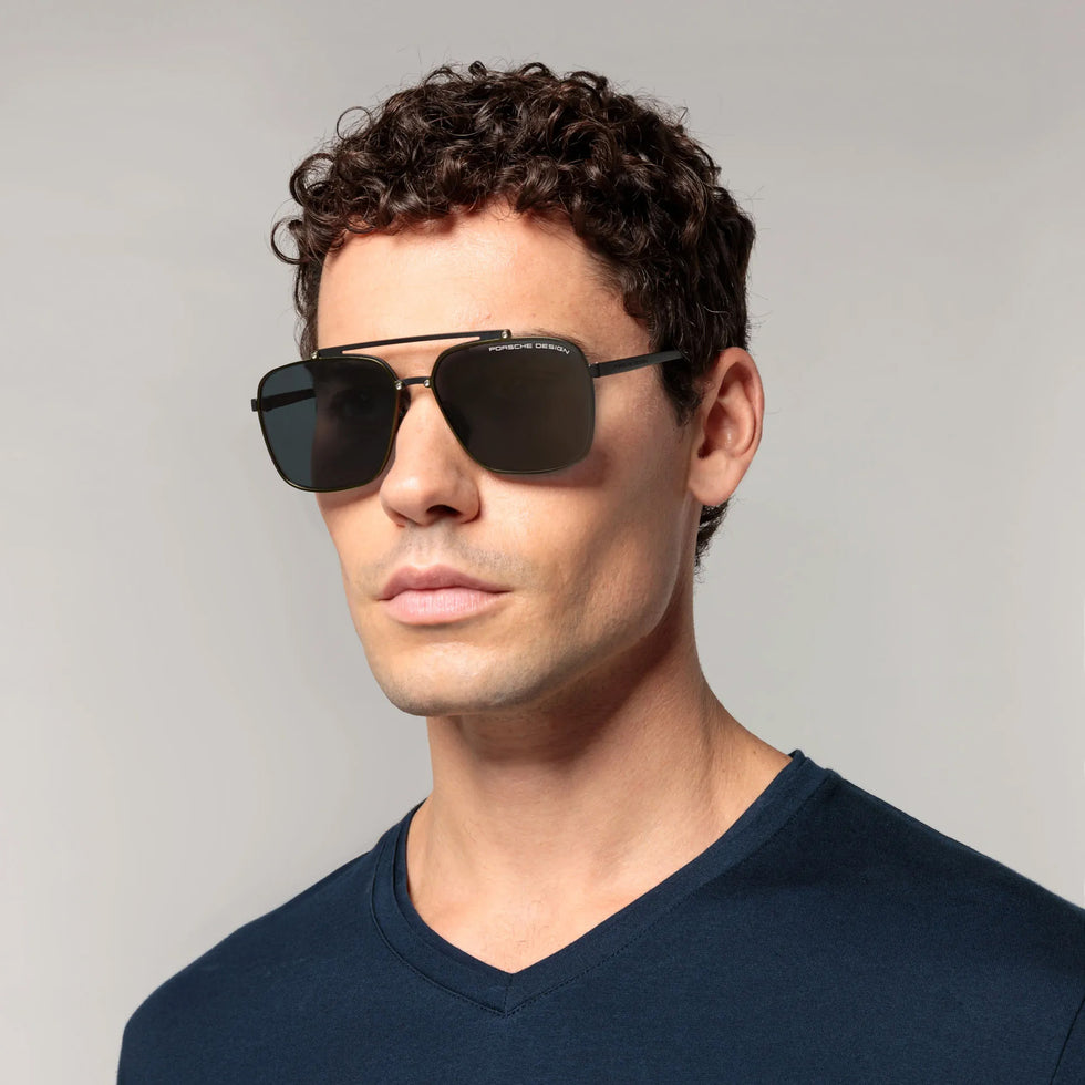 Porsche Design® Hexagon #2 Sunglasses - Olive Green