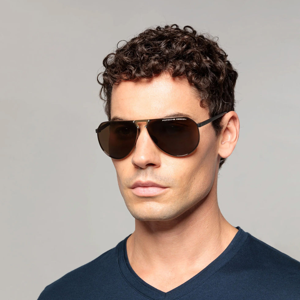 Porsche Design® Hexagon #3 Sunglasses - Brown