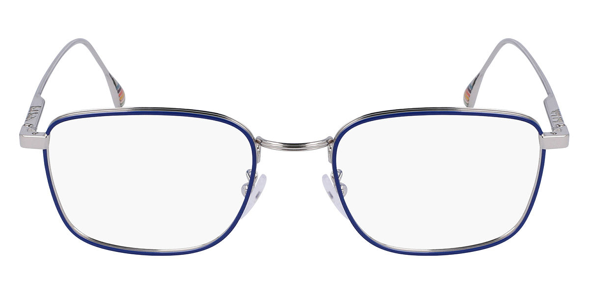 Paul Smith® Garrick PSM PSOP09652 GARRICK 004 52 - 004 Shiny Silve Shiny Blue Eyeglasses