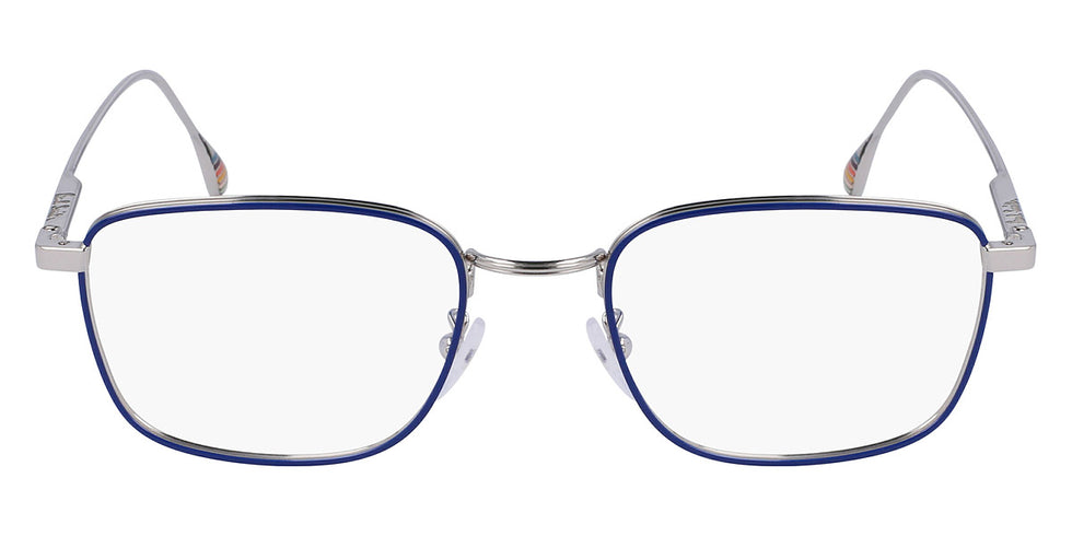 Paul Smith® Garrick PSM PSOP09652 GARRICK 004 52 - 004 Shiny Silve Shiny Blue Eyeglasses