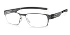 Ic! Berlin® Rast Large ICB M1576023023T02007DO 55 - Gunmetal Eyeglasses