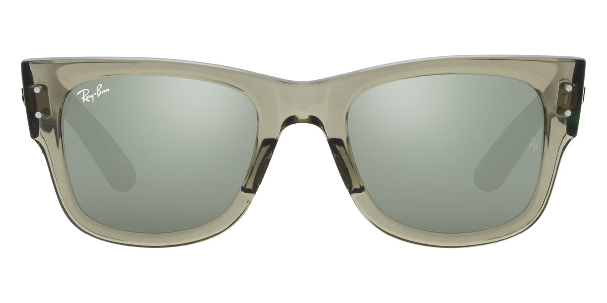 Ray-Ban® Mega Wayfarer RB0840S RB0840S 66355C 51 - Transparent Green with Gray Mirrored lenses Sunglasses