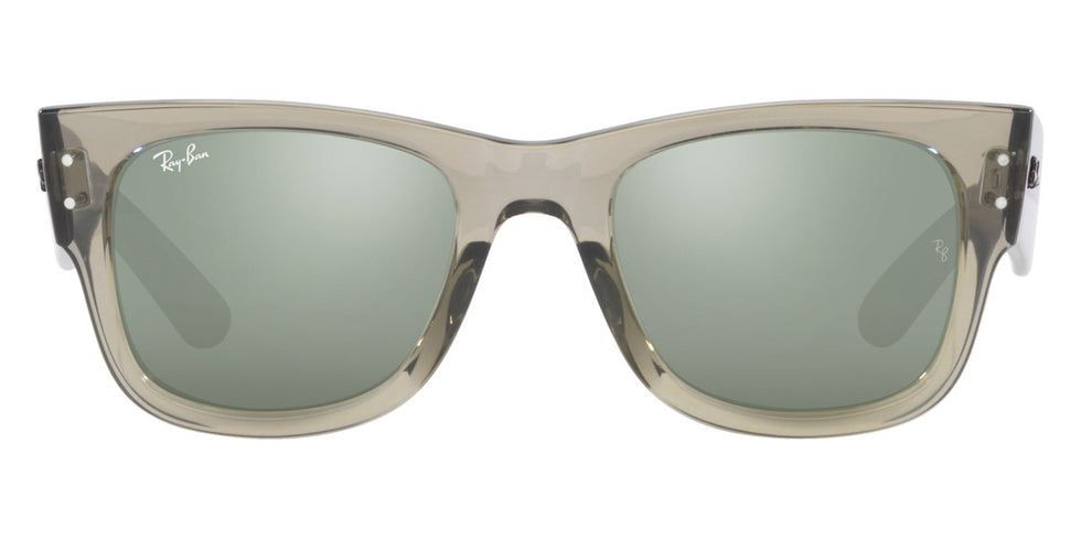 Ray-Ban® Mega Wayfarer RB0840Sf RB0840SF 66355C 52 - Transparent Green with Gray Mirrored lenses Sunglasses