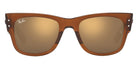 Ray-Ban® Mega Wayfarer RB0840Sf RB0840SF 663693 52 - Transparent Brown with Light Brown Mirrored Gold lenses Sunglasses