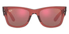 Ray-Ban® Mega Wayfarer RB0840Sf RB0840SF 66372K 52 - Transparent Pink with Brown Mirrored Dark Red lenses Sunglasses