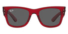 Ray-Ban® Mega Wayfarer RB0840Sf RB0840SF 6679B1 52 - Transparent Red with Dark Gray lenses Sunglasses