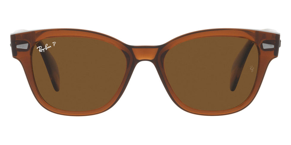 Ray-Ban® RB0880Sf RB0880SF 664057 53 - Transparent Brown with Brown Polarized lenses Sunglasses