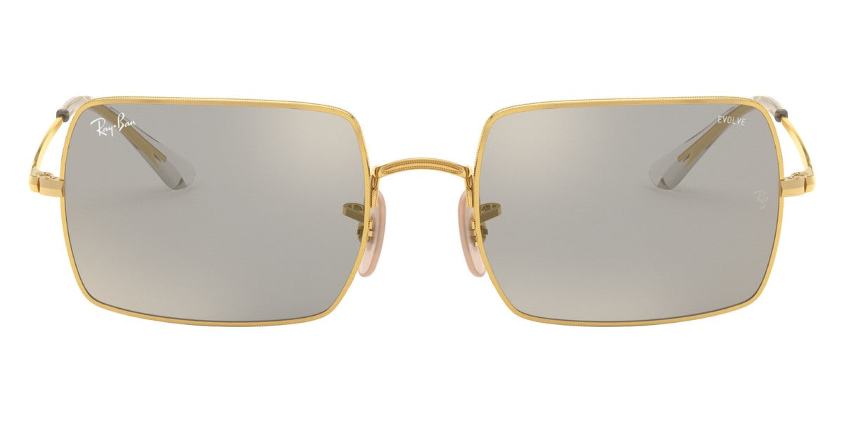 Ray-Ban® Rectangle RB1969 RB1969 001/B3 54 - Arista with Photochromic Dark Gray Mirrored Gold lenses Sunglasses