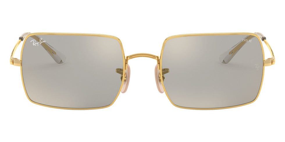 Ray-Ban® Rectangle RB1969 RB1969 001/B3 54 - Arista with Photochromic Dark Gray Mirrored Gold lenses Sunglasses
