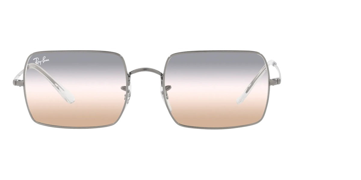 Ray-Ban® Rectangle RB1969 RB1969 004/GC 54 - Gunmetal with Pink Gradient Gray lenses Sunglasses